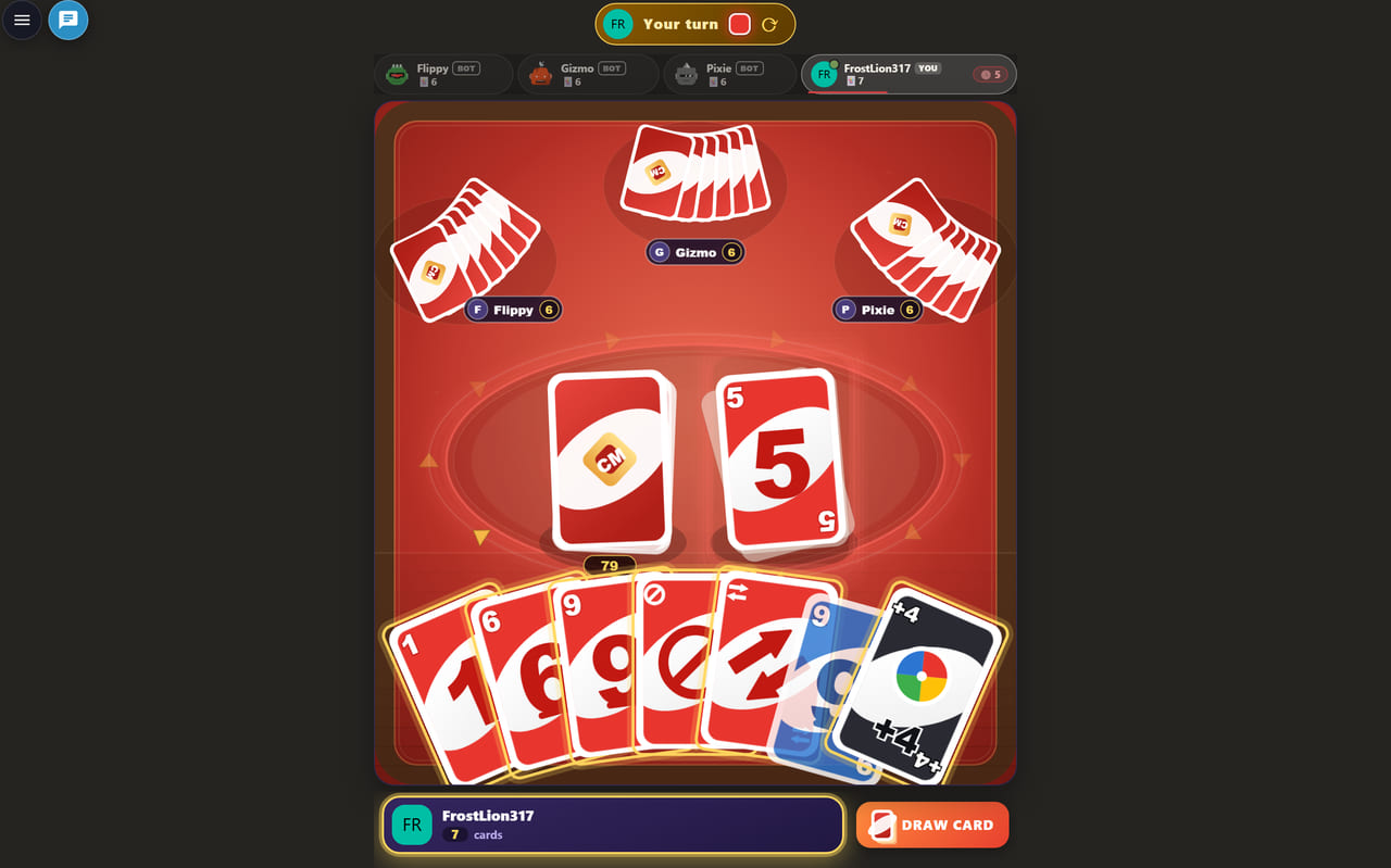 Renk Kapışması - arkadaşlarla oynanan online kart oyunu masası