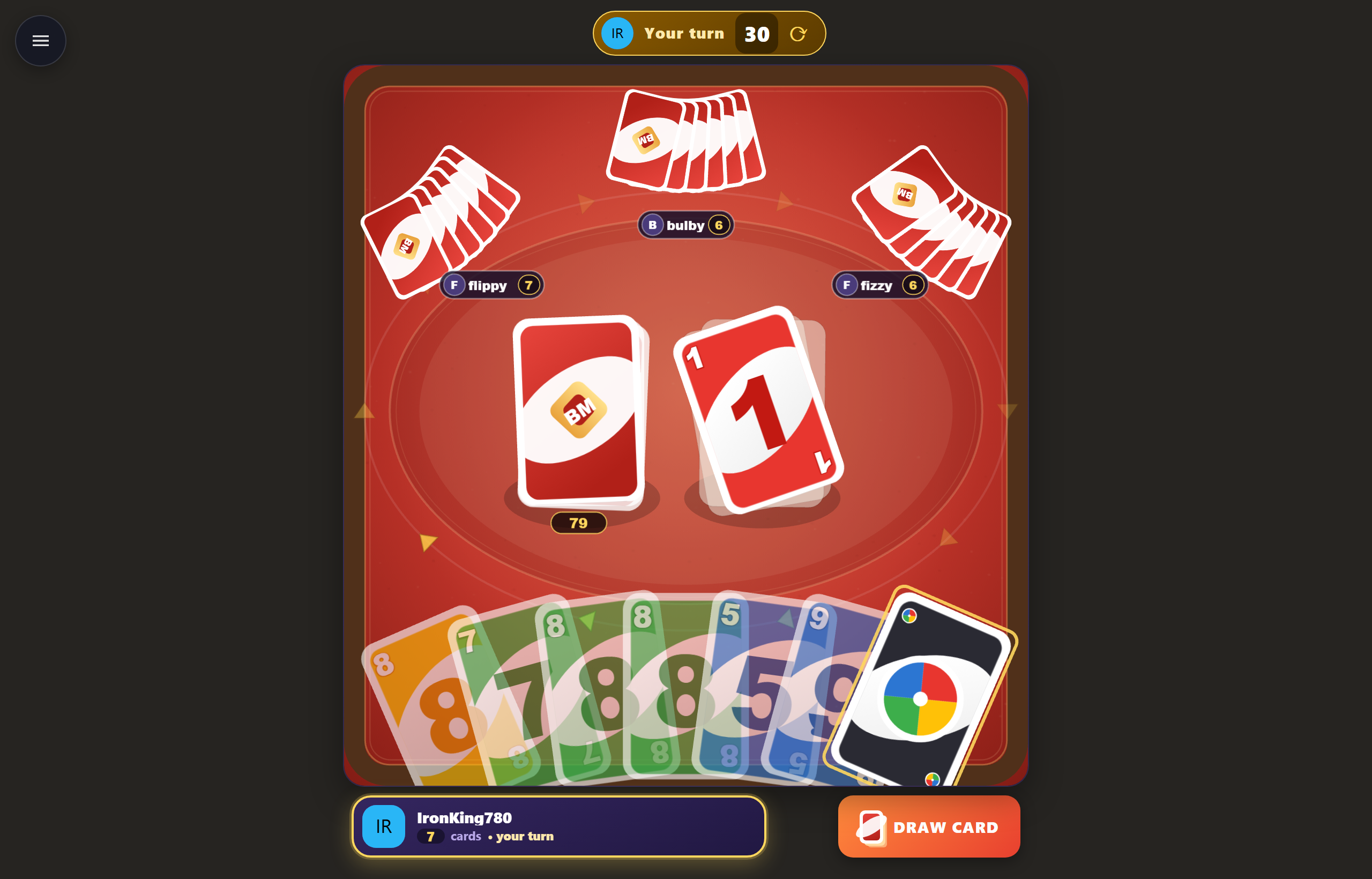 Color Match — free online color-and-number matching card game card table