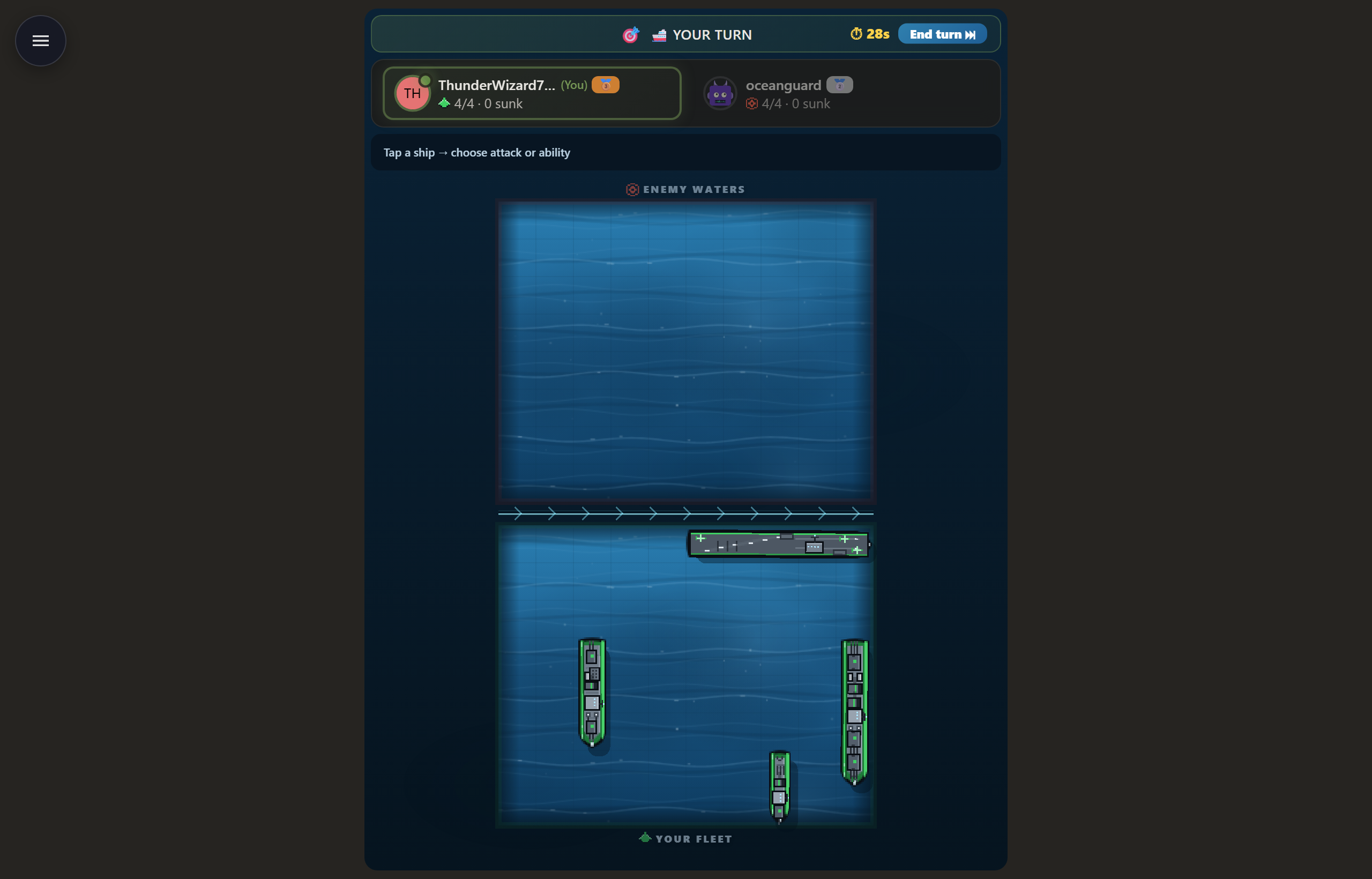 Naval Battle — online Battleship alternative board
