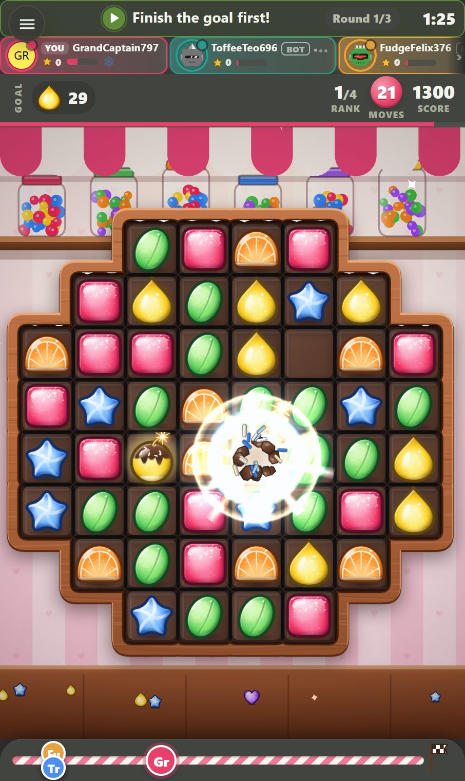 A special sweet going off on the board